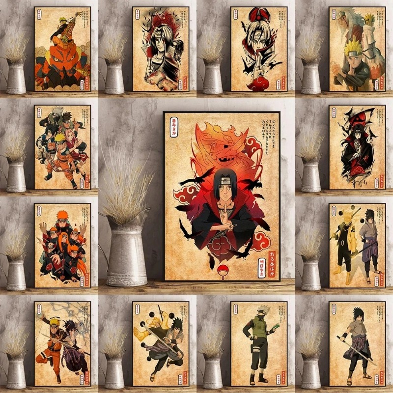 Xt Home Textiles - Japanese Anime Naruto Poster Retro Art