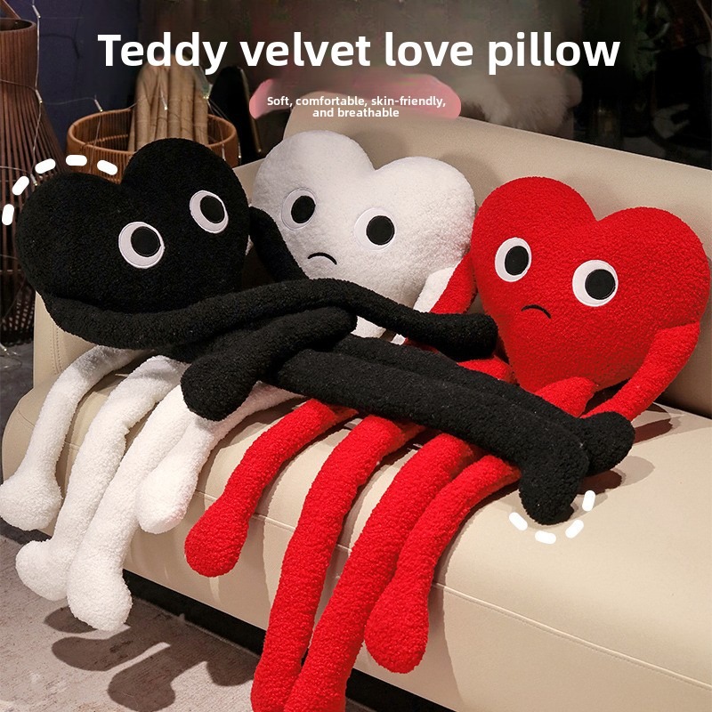 Cute Long Arms Legs Heart Shap - Bolster Pillow Long 评论和价格