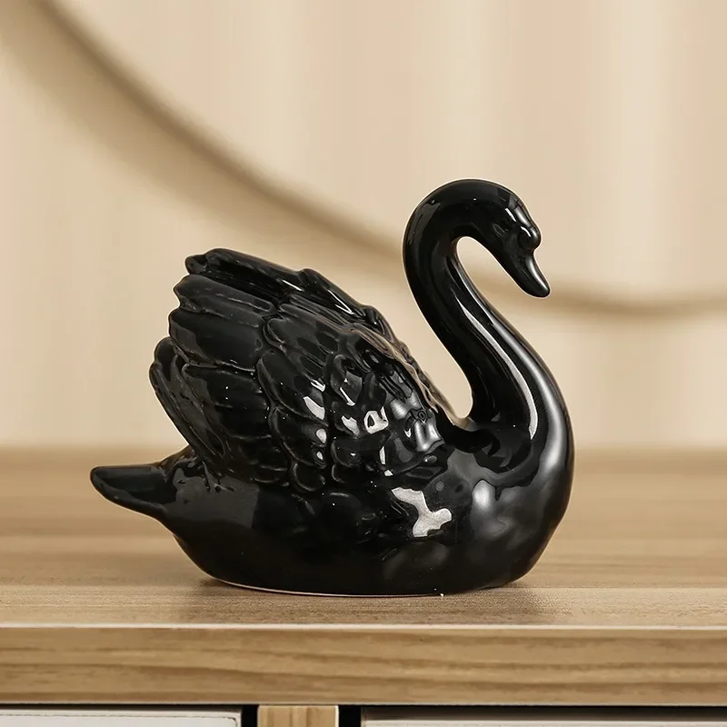 Couple Swan Ceramic Jewelry Cr - Xt Home Textiles 评论和价格