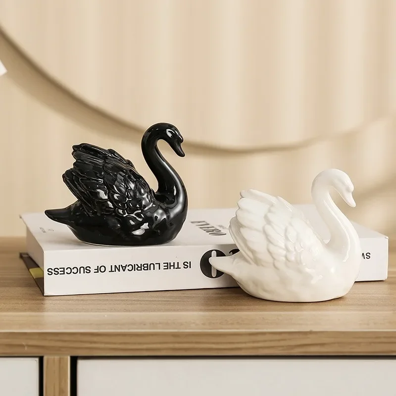 Couple Swan Ceramic Jewelry Cr - Xt Home Textiles 评论和价格