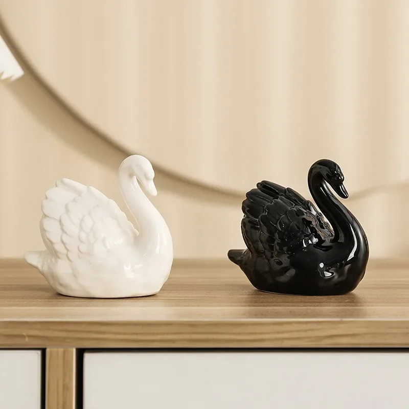 Couple Swan Ceramic Jewelry Cr - Xt Home Textiles 评论和价格