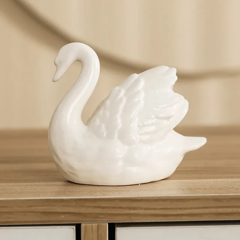 Couple Swan Ceramic Jewelry Cr - Xt Home Textiles 评论和价格