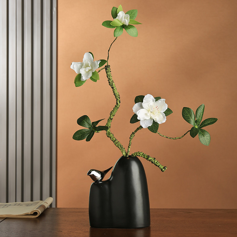 Modern Ceramic Vase with Bird  - Xt Home Textiles 评论和价格