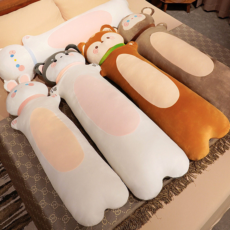 80/110/130CM Cute Soft Long Fo - Bolster Pillow Long 评论和价格